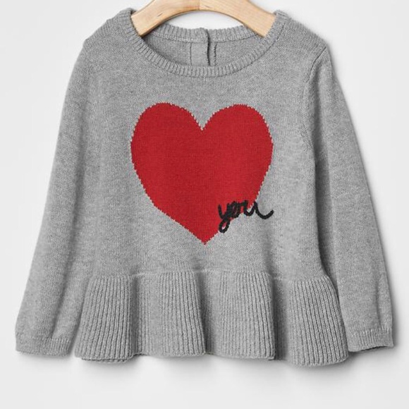GAP Other - ❤️HP ❤️ Peplum Heart Sweater